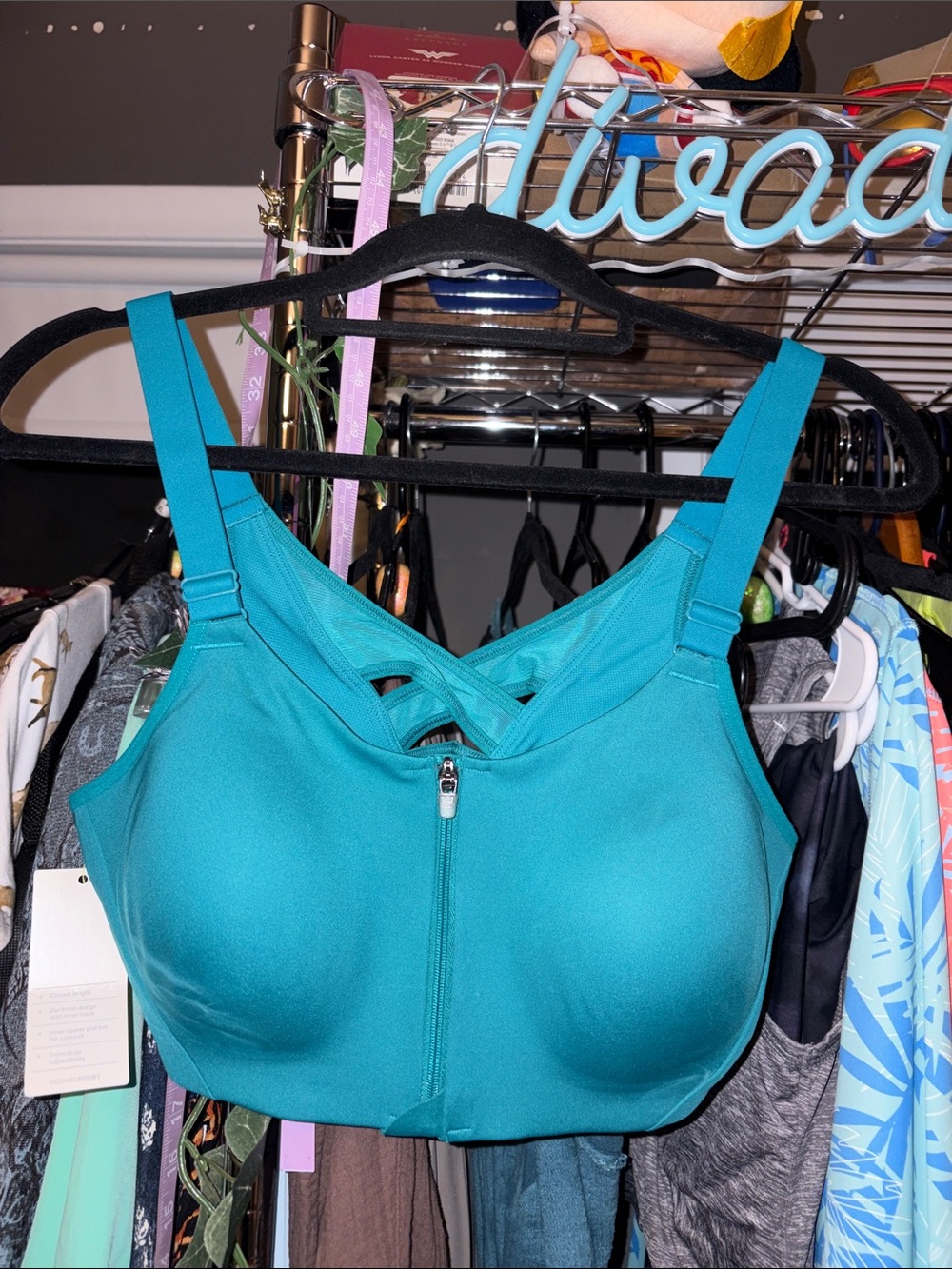 All in Motion Teal 38B Sports Bra
